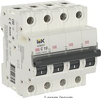 Выключатель автоматический IEK ARMAT M10N 4п 10А C 10кА картинка